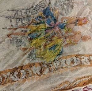 Vintage Accessories - Vintage sheer ballerina scarf Vintage Accessories - Vintage sheer ballerina scarf